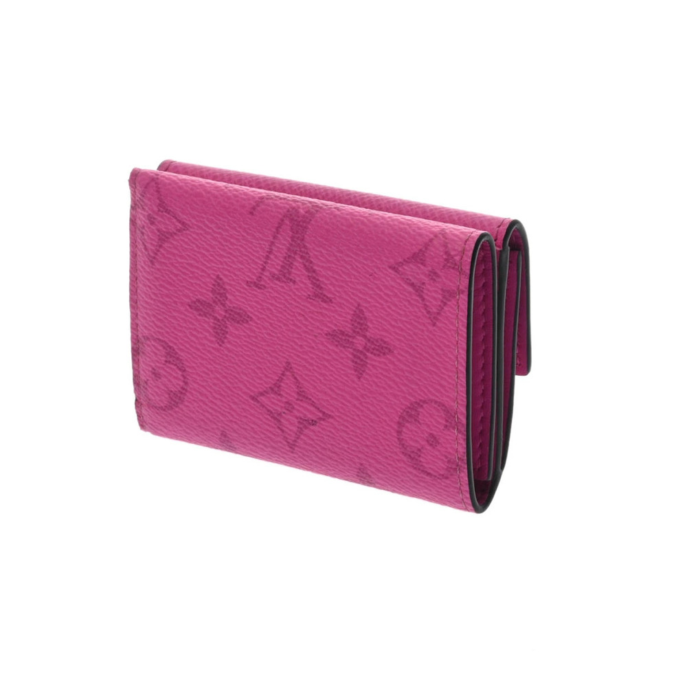 Louis Vuitton Compact Fuchsia Wallet Pink Taigarama Discovery Taiga Pink